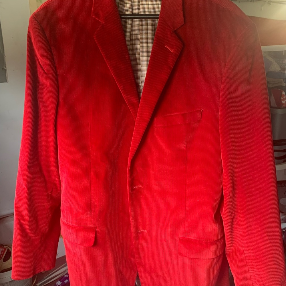 Red Corduroy Blazer